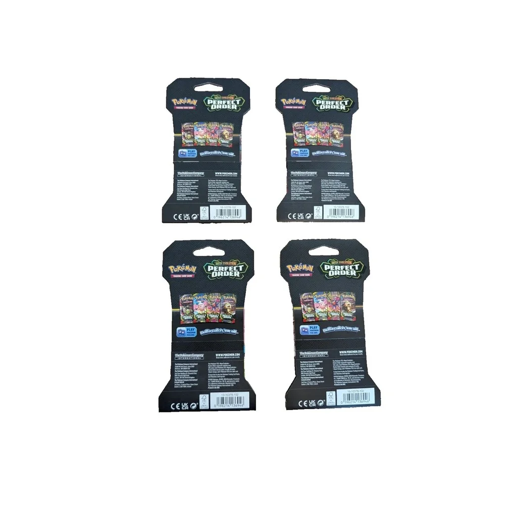 (Lot of 4) Pokemon Mega Evolution Perfect Order Sleeved Booster Pack Sealed New